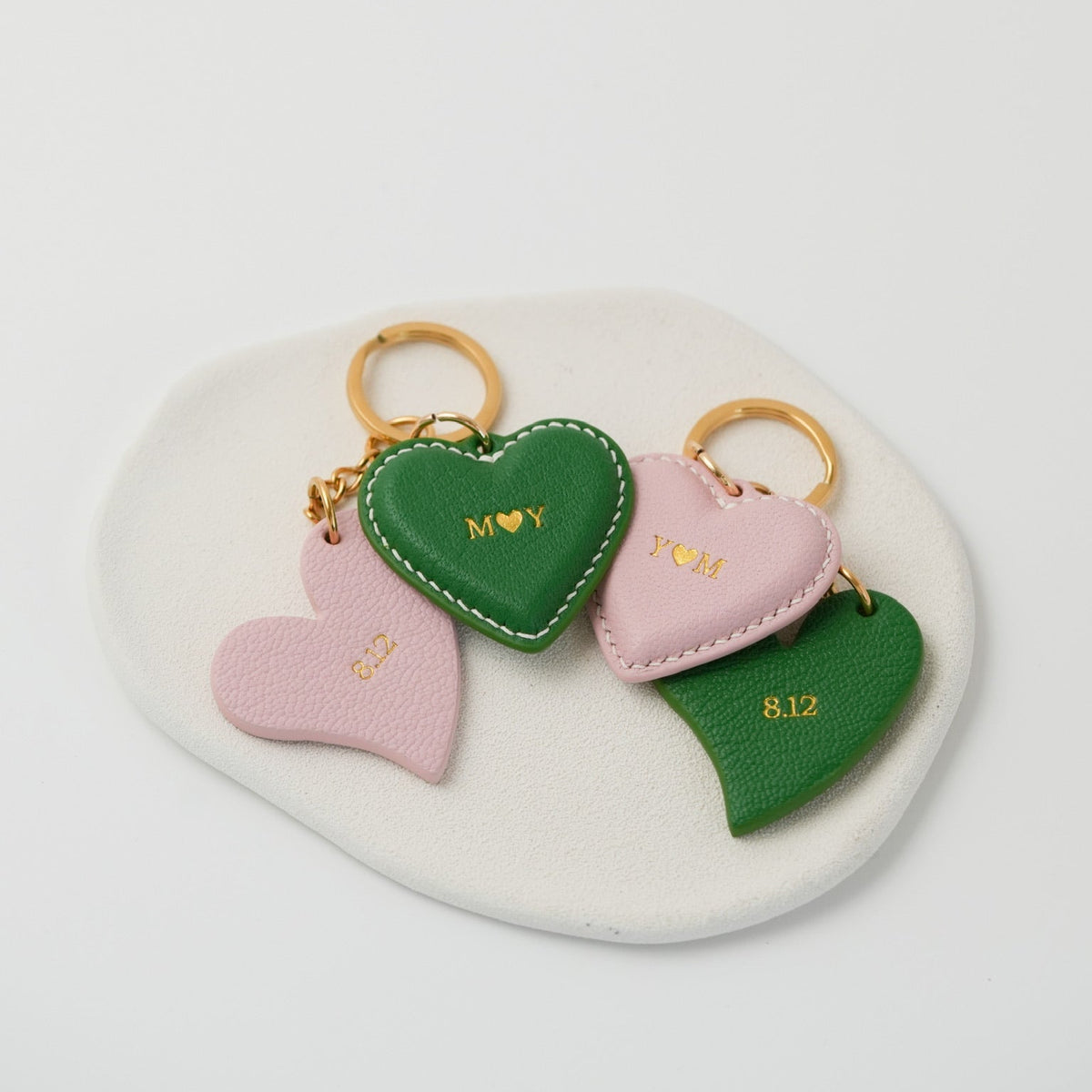 Heart leather keyring
