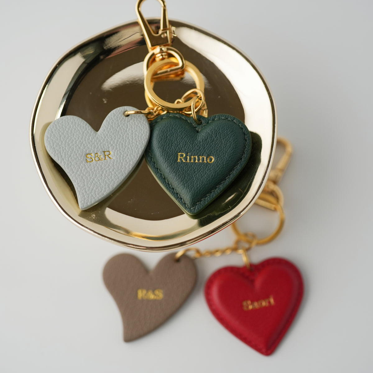 Heart leather keyring