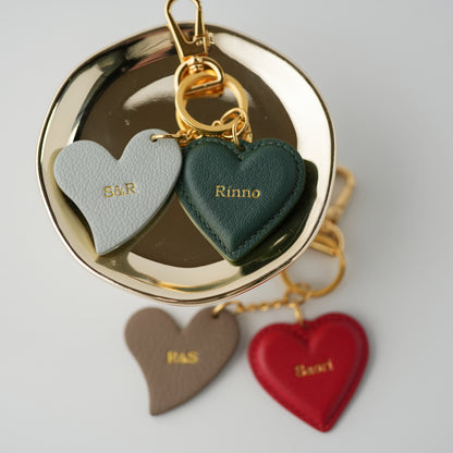 Heart leather keyring
