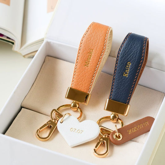 【ペア】Leather Keyring